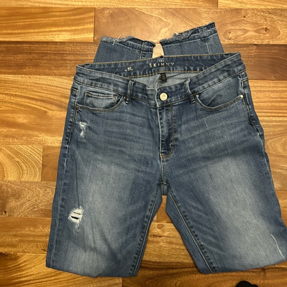 White House Black Market distressed jeans